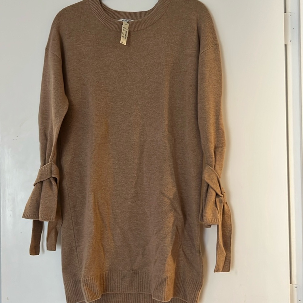 Cozy camel madewell sweater dress NWT